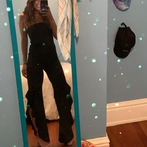 Strapless black jumpsuit
